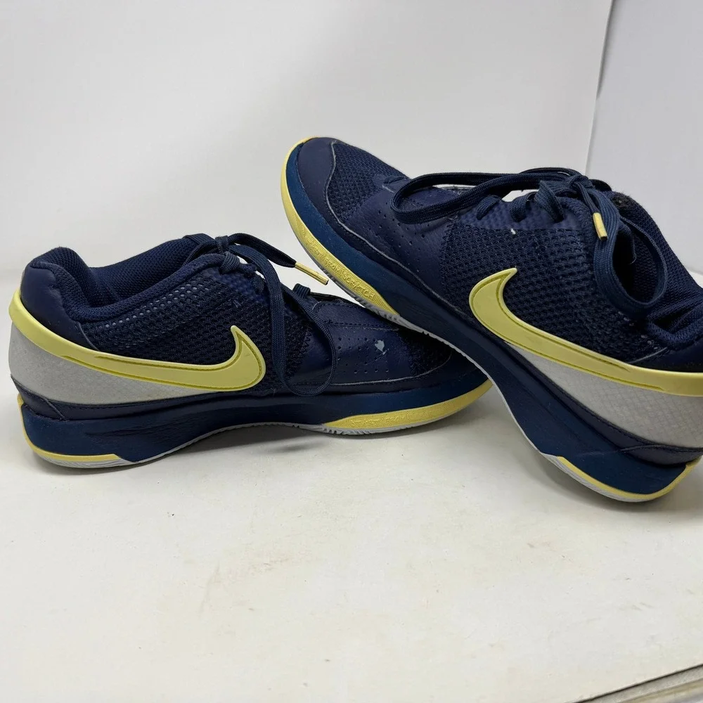 Nike Basketball Shoes Mens 9.5 Ja 1 Midnight Series Navy Yellow EUC FQ4796-402